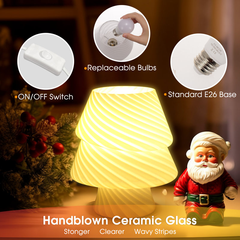Jaide Christmas Tree Glass Table Lamp