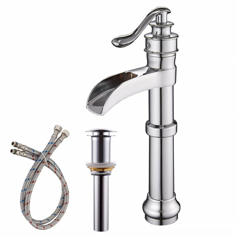 Vessel Sink Faucet Single-handle Bathroom Faucet with Drain Assembly, Chrome