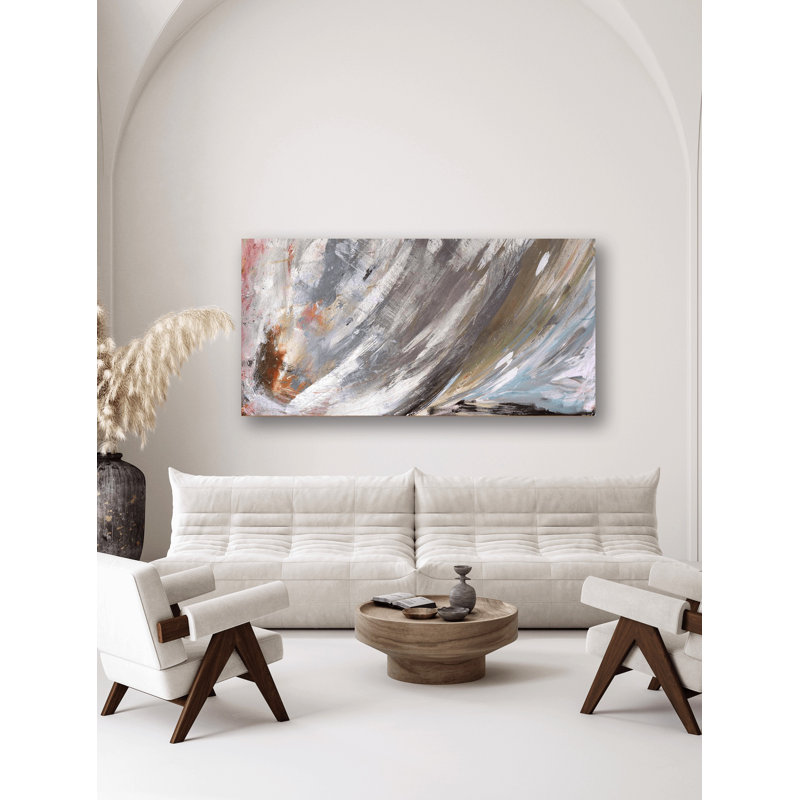 OOLALA I - Unframed Print on Canvas, 48" H x 24" W x 1.5" D, Brown Framed Canvas