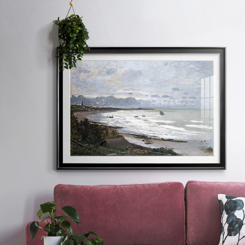 The Beach At Saint, reproduction d'art sur papier, Noir, H 30 po x l 44 po x P 1,5 po