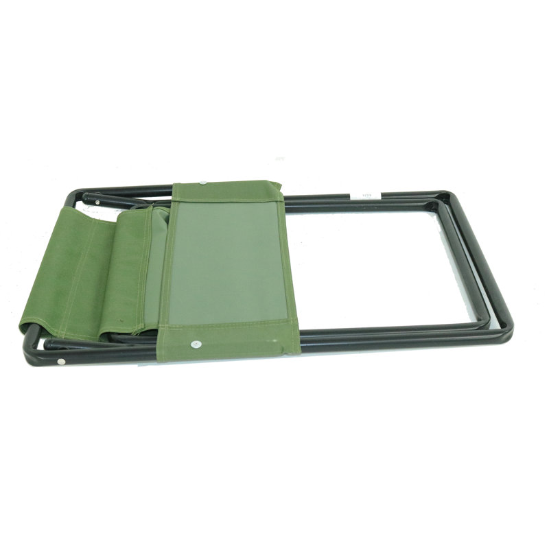 Chione Heavy Duty Steel No-Sink Folding Camp Chair, Green
