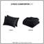 Édredon noir simple - rembourré et doté de caractéristiques permettant de nettoyer les taches-124869754-124869753