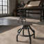 Tabouret de bar pivotant en bois massif à hauteur réglable-163467170-212191559