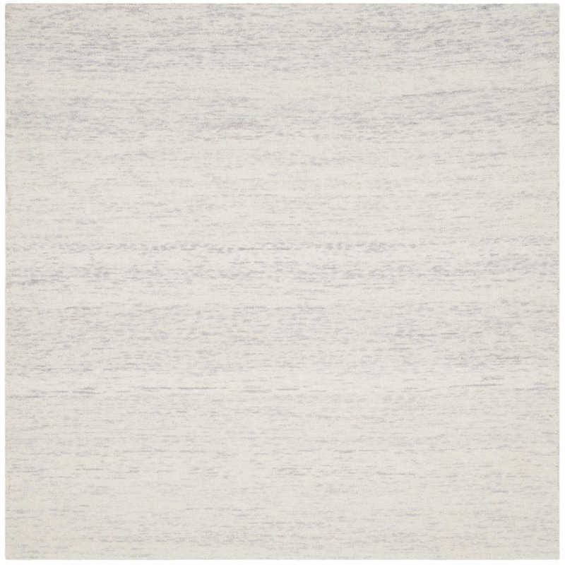 Nasir Hand Loomed Wool Abstract Rug, Square 6'