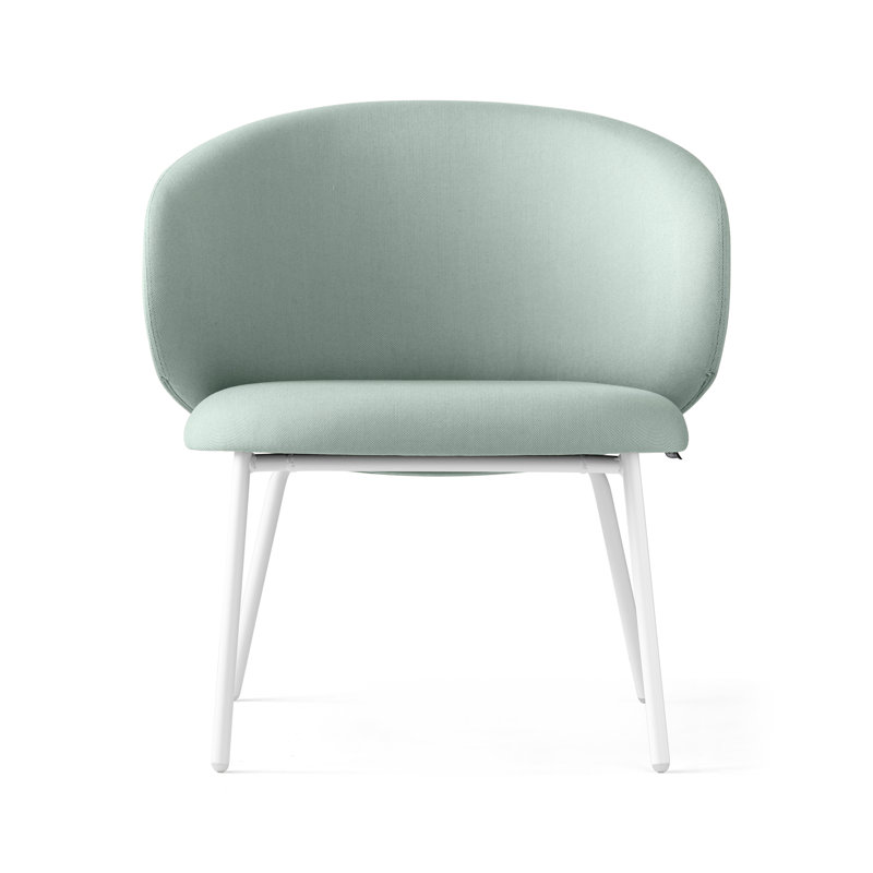 Tuka Upholstered Outdoor Lounge Chair with Metal Frame, Thyme Green