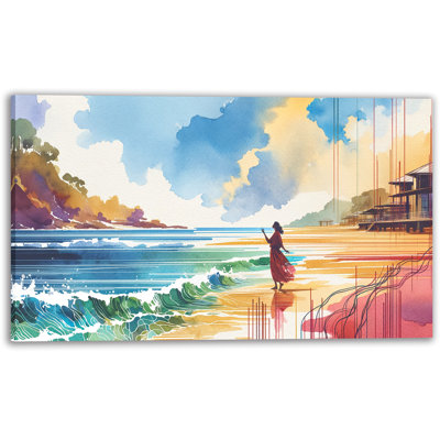 Art mural sur toile Tranquil Coastal Stroll