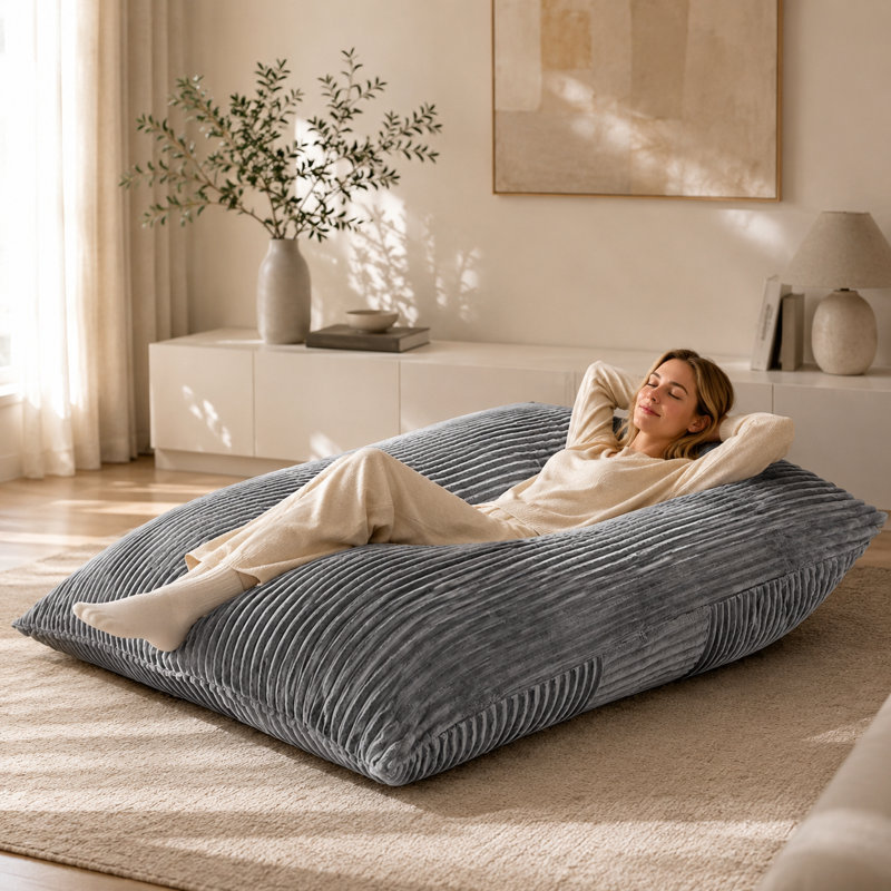 Bean Bag Chair, Light gray