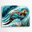 Art mural en métal bleu sauvage-1368011501