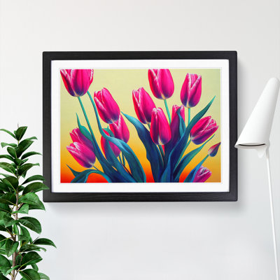 Evocative Tulip Flowers - Framed Print
