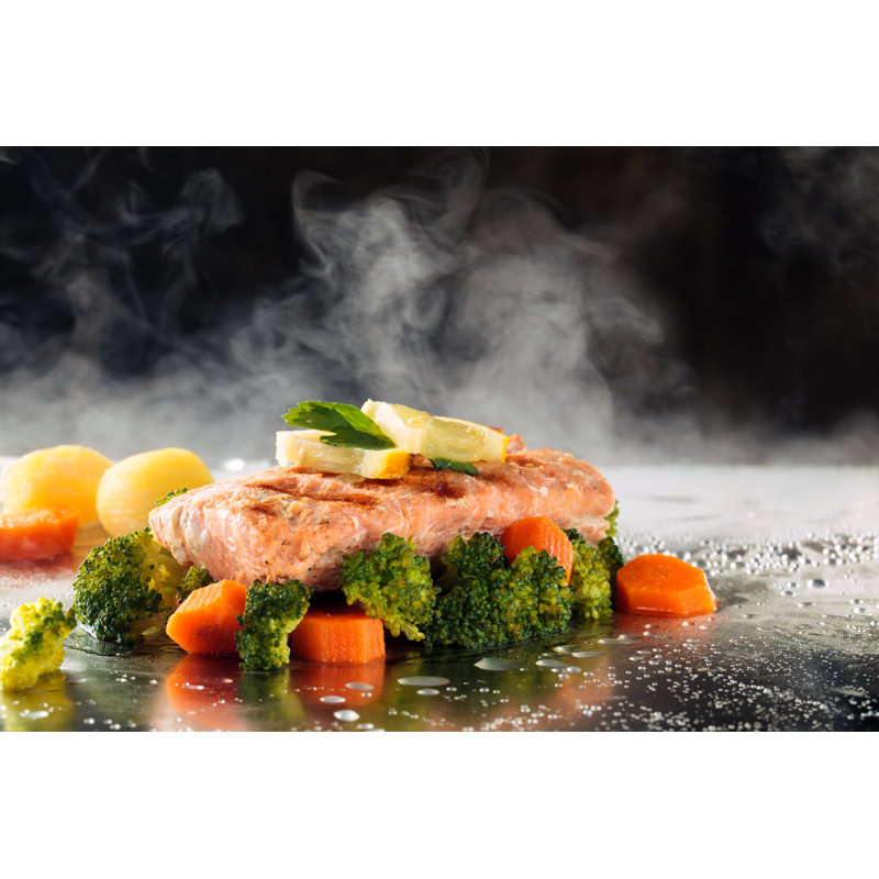 Salmon - Wrapped Canvas Print, 20cm H x 30cm W x 3.8cm D