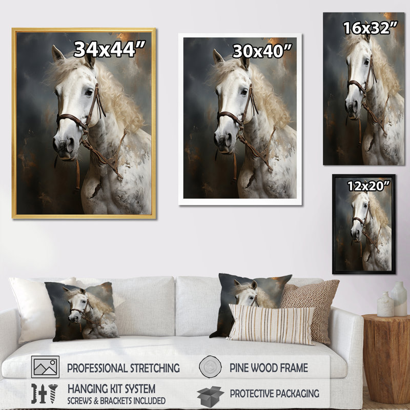 Kenneisha White Horse, Cadre photo noir, H 20 po x l 12 po x P 1 po