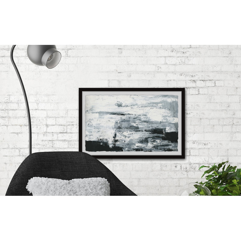 'Black And White Smudges III by Parvez Taj - Single Picture Frame Print, 38 cm H x 45 cm W
