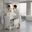 Meuble-lavabo blanc 24 po avec lavabo en céramique, base de rangement en bois massif