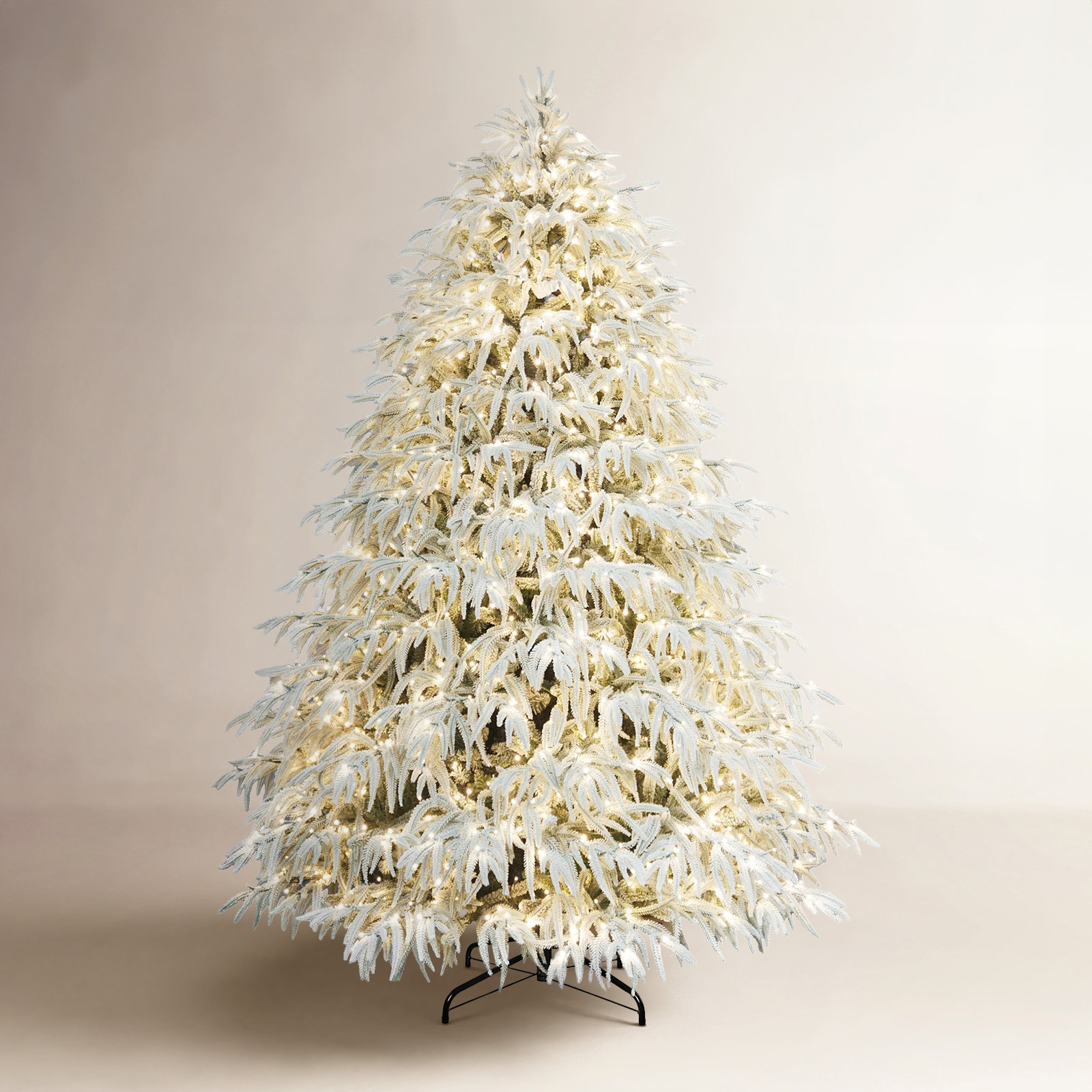 Frosted 7.5' Pre-Lit Pine Christmas Tree