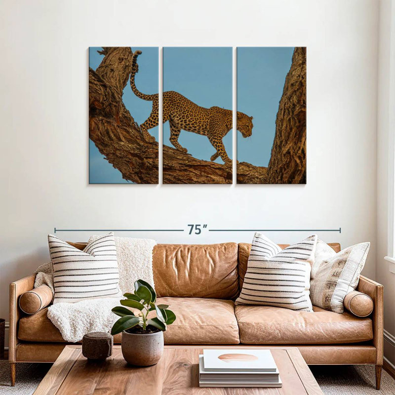 Brampt Leopard Tree Walk, 36" H x 57" W