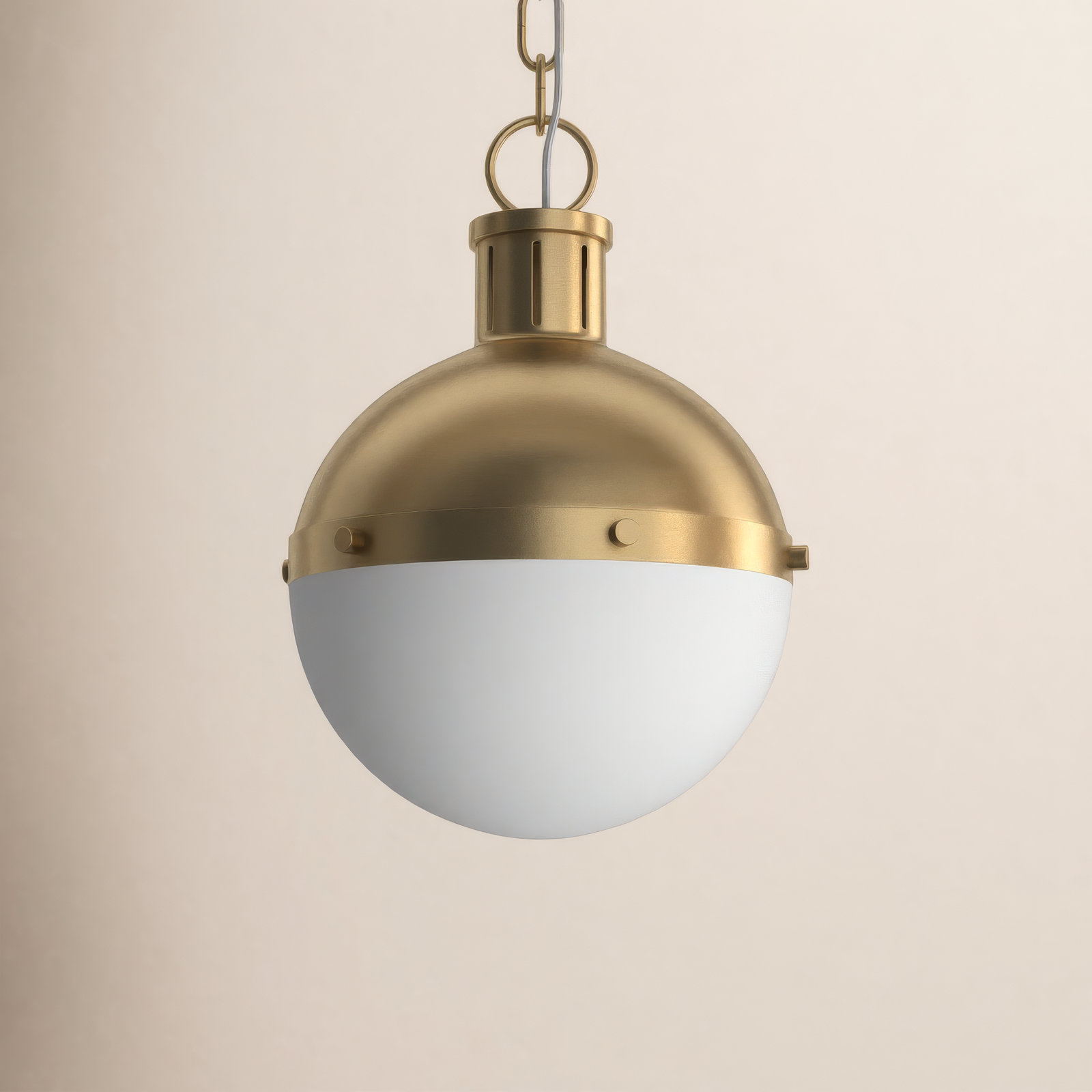 Geoffrey 1 - Light Unique Globe Pendant, No , Satin Bronze, 18" H x 13.25" W x 13.25" D
