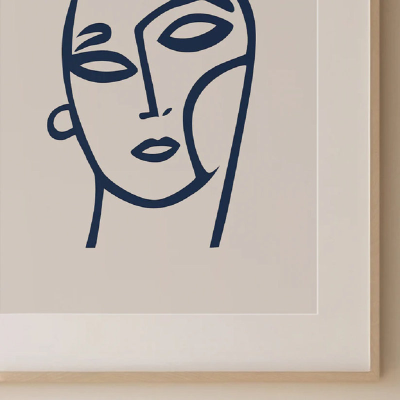 Abstract Blueface Print 1, 40cm H x 30cm W