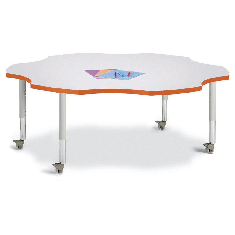 Tables d'activités à six feuilles Berries®, Gris, Orange