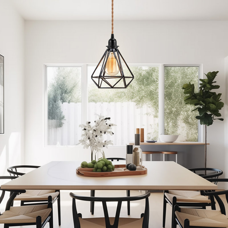 Hialmar 1 - Light Stainless Steel Kitchen Island Pendant