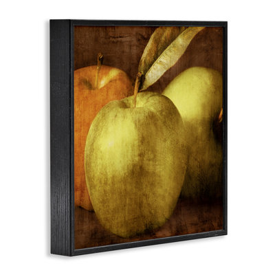 Gros plan de pommes rétro, estampe numérique, design par Caroline Kelly