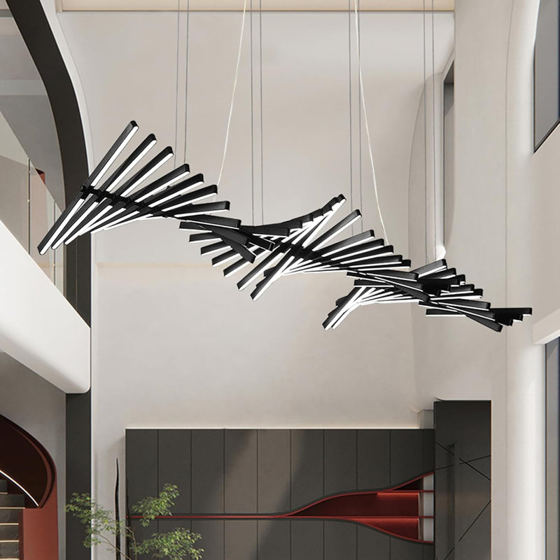 Luminaire suspendu moderne à DEL à intensité variable avec télécommande - Lustre réglable pour îlot de cuisine, salle à manger et salon - Lampe suspendue écoénergétique avec fonction mémoire