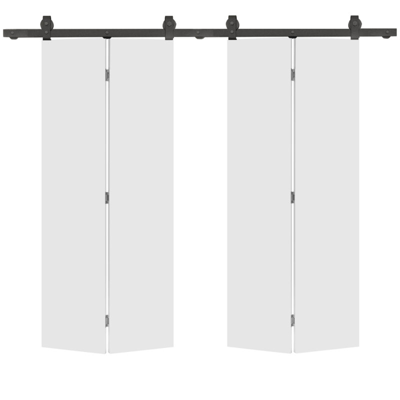 Porte de grange 80 po, 48 po x 80 po, Blanc apprêté