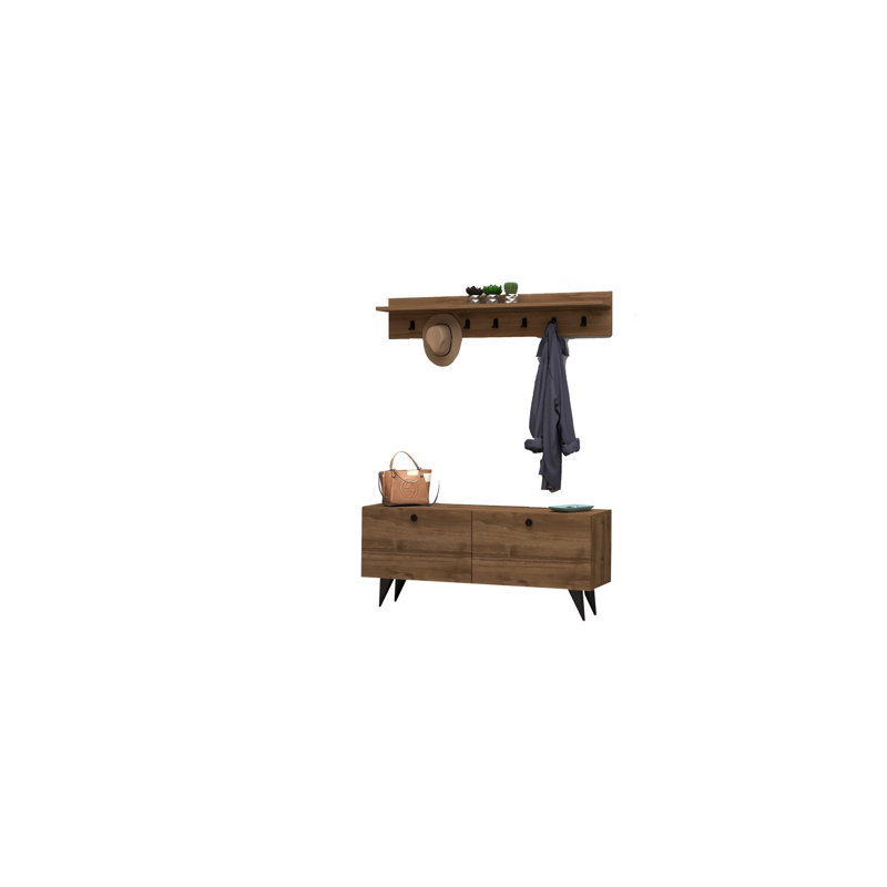 Swen Hall Tree 113cm Wide with Bench and Shoe Storage
