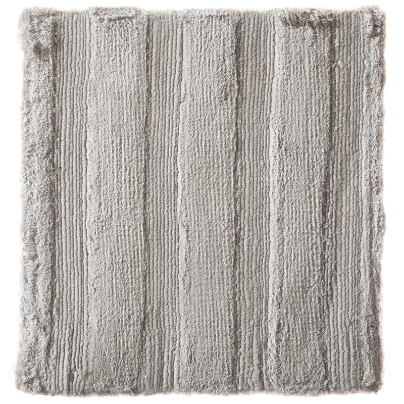 Bonn Hand-Loomed Striped Area Rug in Dusty Rose, Square 12'