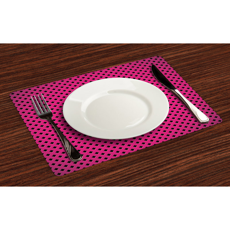 Polyester Polka Dots Rectangle Placemat