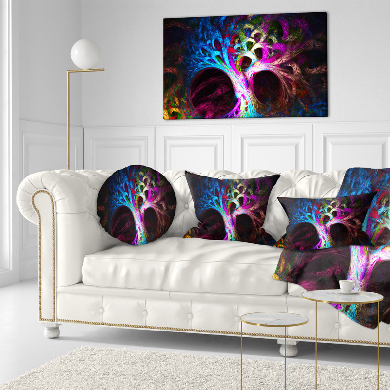 Coussin lombaire abstrait abstrait psychédélique