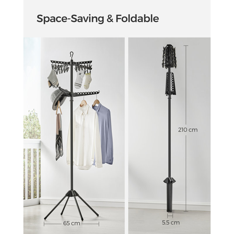 Stainless Steel Tripod Drying Rack, Black