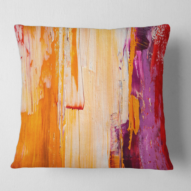 Coussin décoratif imprimé abstrait vert grunge, 16" x 16"