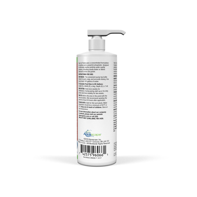 Traitement de l'eau claire pour les étangs, H 8 po x l 2 po x P 3 po