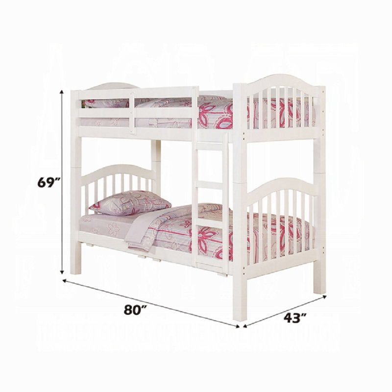 Lit superposé simple Heartland, Blanc