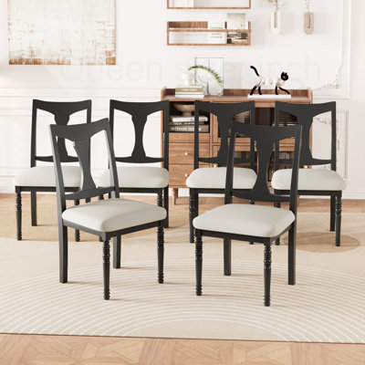 Ensemble de 6 chaises de salle à manger rembourrées