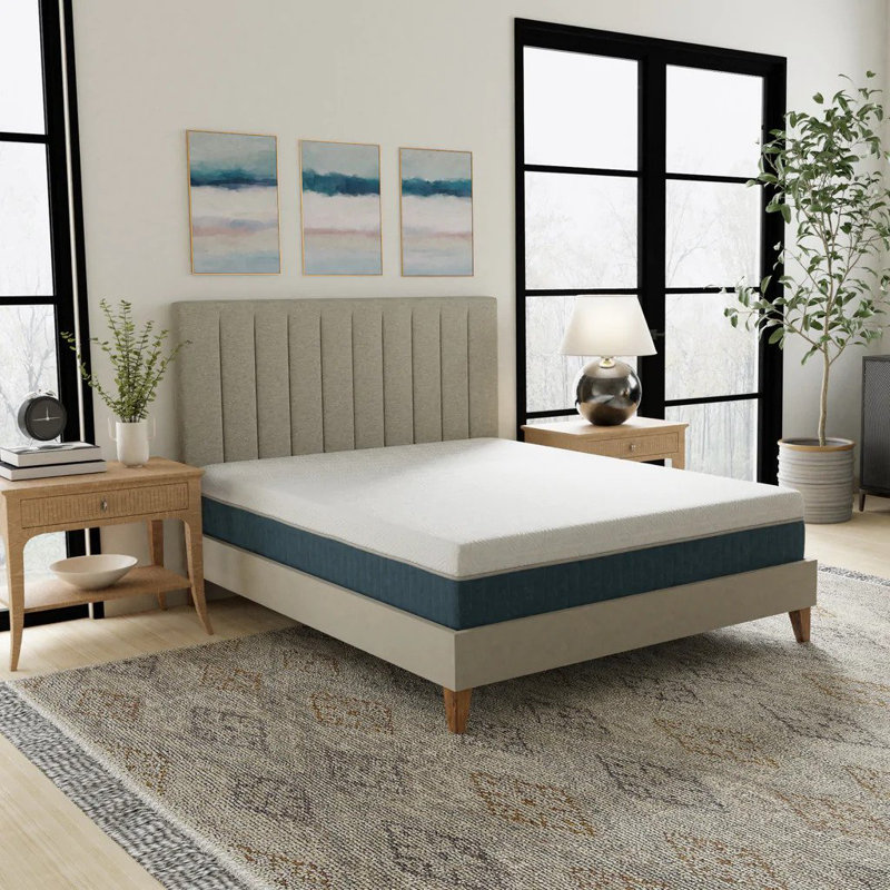 Matelas en mousse viscoélastique gélifiée hybride ferme de 12 pouces avec système d'évacuation de l'humidité, respirant