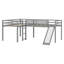 Lit mezzanine simple en forme de L avec glissade, échelle et barrière de sécurité-1741770783