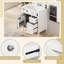 Meuble-lavabo moderne de 30 po avec lavabo supérieur, 2 tiroirs, tiroir coulissant, tablette réglable, glissières de tiroir en métal lisse, fonctions de rangement variées, pieds romains exquis, poignée texturée, blanc +-1833188684