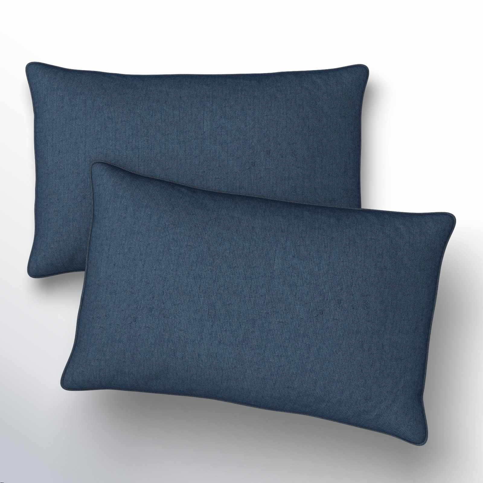 Ashish Sunbrella® Throw Pillow, Sunbrella - Spectrum Indigo, Rectangle 16" H x 26" W