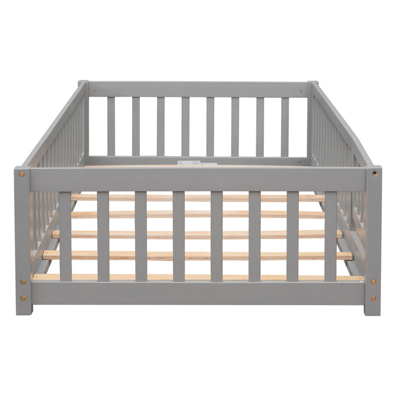 Lits pour enfants Frostia, gris, Simple (l 79,5 po x P 41,8 po x H 17,5 po)