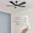 Outdoor Black Ceiling Fan with Light-1133478062
