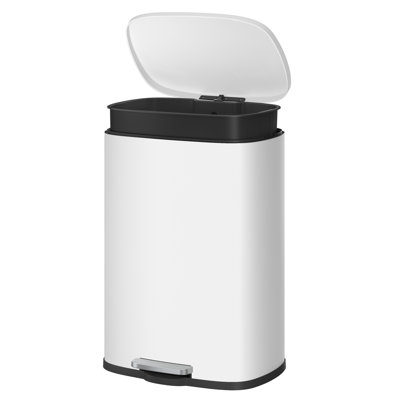 20 Gal Stainless Steel Step On Trash Can Fingerprint-Resistant With Back Handle