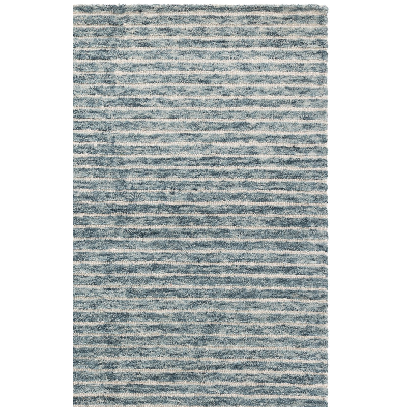 Ebony 507 Hand Tufted Wool Pile Striped Rug, 6'-0" X 9'-0" Rectangle