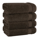 Ensemble de serviettes 100% coton turc, 4 serviettes de toilette douces et absorbantes