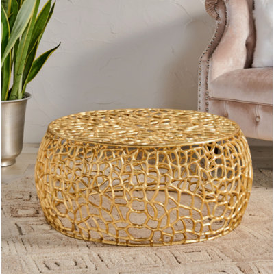 Table basse ronde MESH Table de salon Table basse moderne Table basse dorée