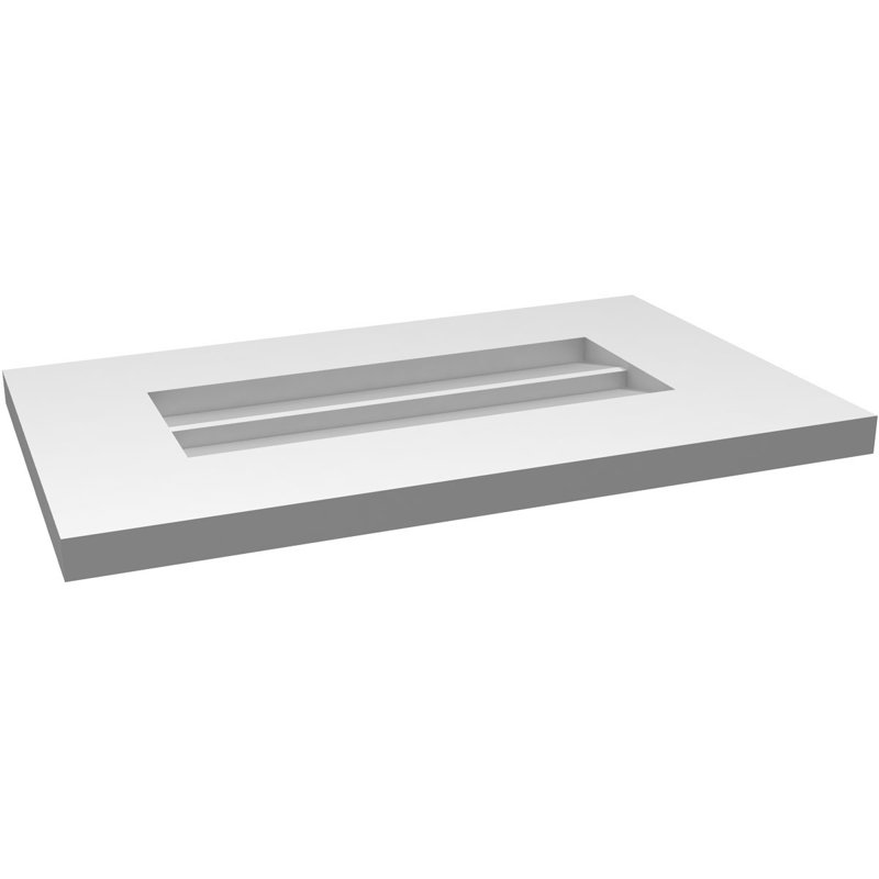 Vent à pignon rectangulaire en uréthane non-fonctionnel, H 12 po x l 20 po x P 1 po