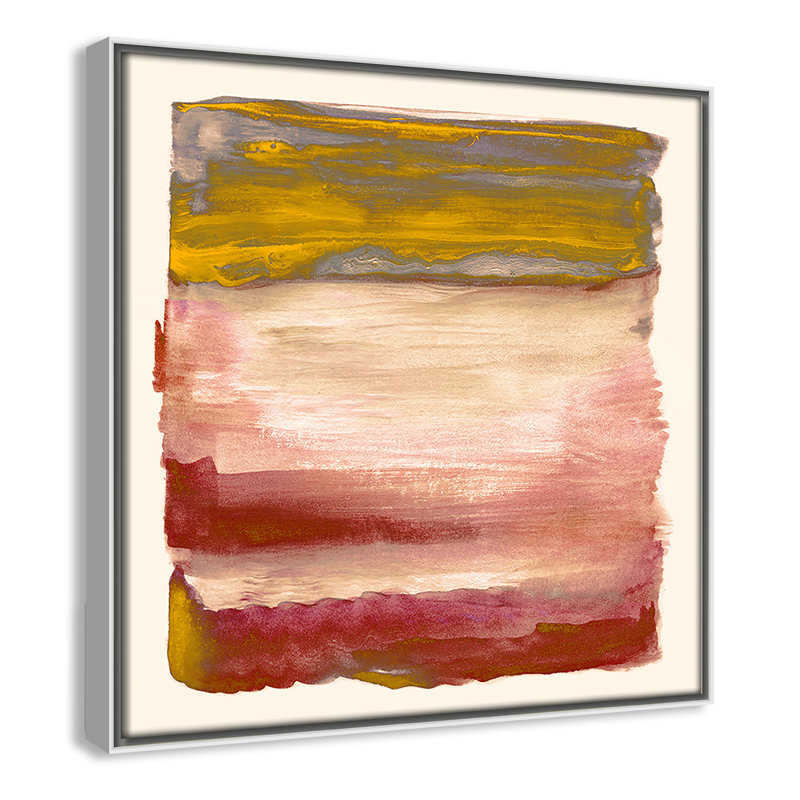 «Yellow Sky I» par Nan, Cadre flottant blanc, H 13,5 po x l 13,5 po