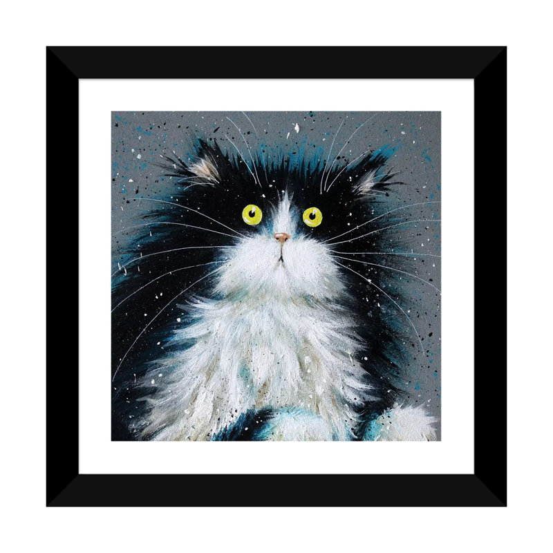 Juniper par Kim Haskins-reproduction d’art, H 16 po x l 16 po x p 1 po, Papier encadré noir, Blanc