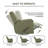 Tucker 33" Wide Modern Chenille Swivel Rocking Recliner-1223791044