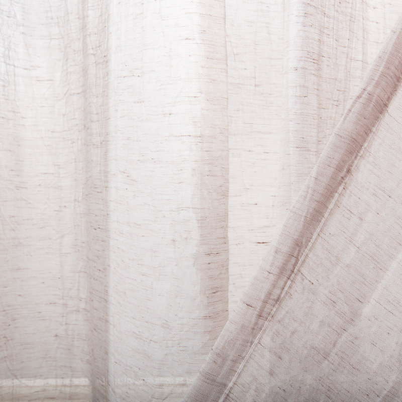 Richins Sheer Curtain Single Panel, 52" W x 96" L, Beige